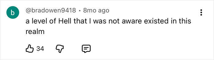 A YouTube comment expressing shock and calling the city above the clouds a level of hell.