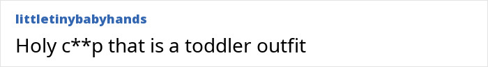 A social media user's post about Ariana Grande's outfit, noting it looks like a 'toddler outfit.'