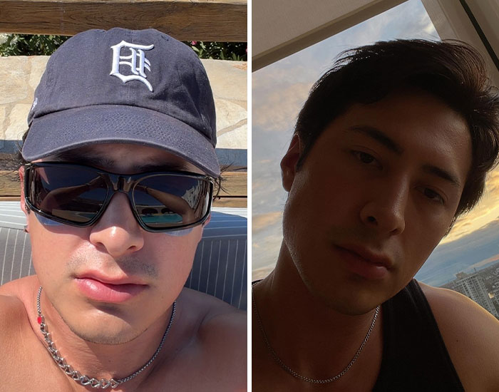 Image of a famous man in a baseball cap and sunglasses, and another close-up, part of a discussion on untalented people.