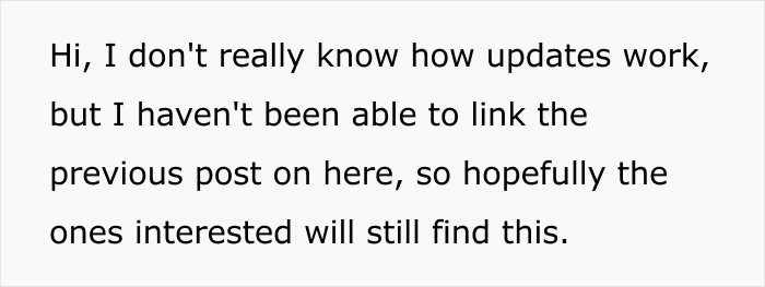 A screenshot of a forum update text related to MIL choosing to stay with her daughter. A screenshot of a forum update text related to MIL choosing to stay with her daughter.