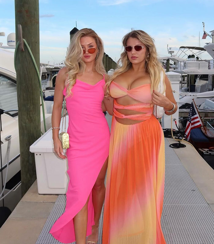 US Open influencers in glamorous outfits, hinting at the type of photo that led to their removal. US Open influencers in glamorous outfits, hinting at the type of photo that led to their removal.