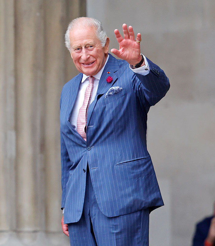King Charles waves, his statement dealing another blow to Harry and Meghan's UK move. King Charles waves, his statement dealing another blow to Harry and Meghan's UK move.