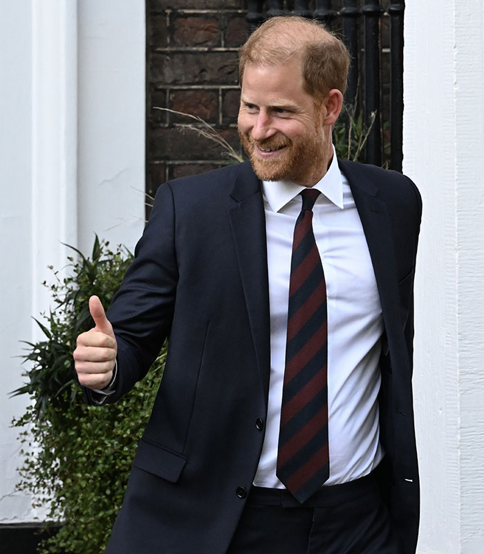 Prince Harry gives a thumbs up, despite King Charles' statement affecting his and Meghan's UK move. Prince Harry gives a thumbs up, despite King Charles' statement affecting his and Meghan's UK move.