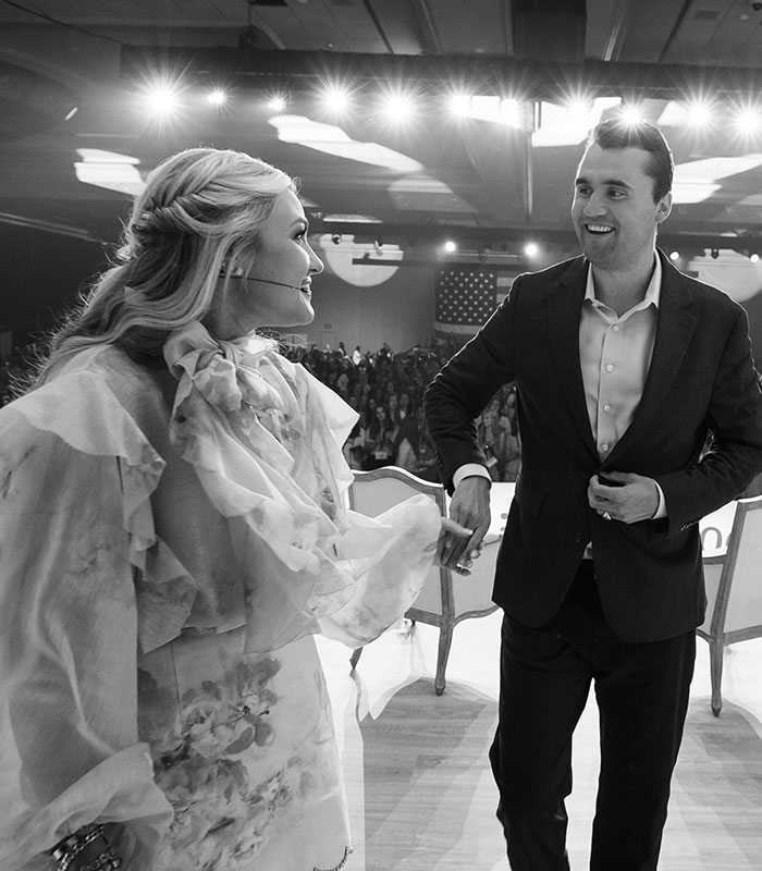 Erika Kirk and Charlie Kirk smiling together before his passing, amidst controversy. Erika Kirk and Charlie Kirk smiling together before his passing, amidst controversy.