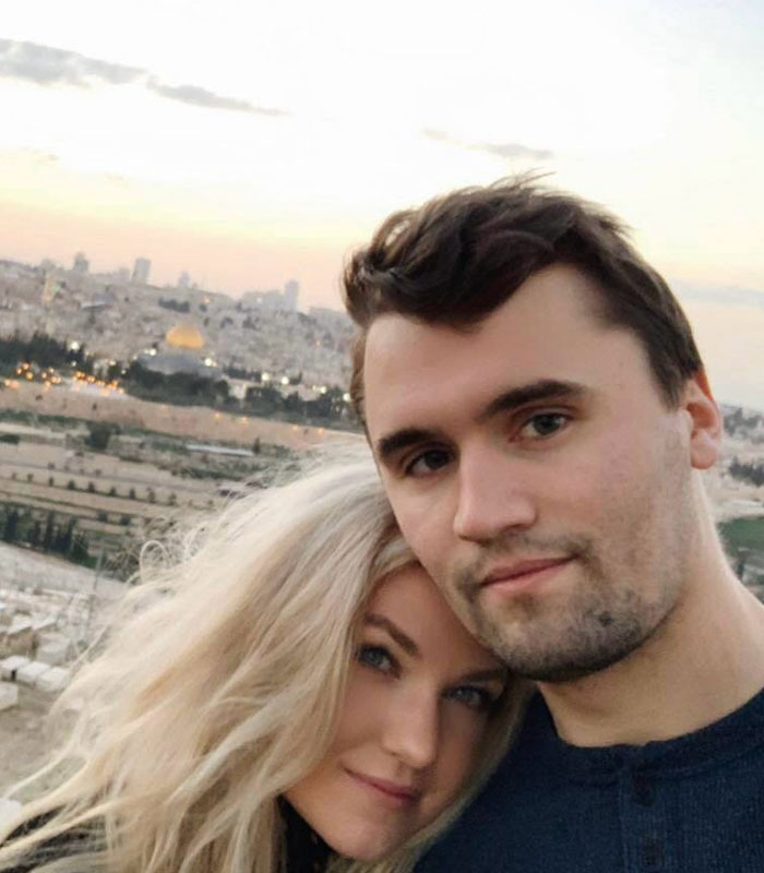 Erika Kirk and Charlie Kirk in a close-up selfie, before his passing and recent controversies. Erika Kirk and Charlie Kirk in a close-up selfie, before his passing and recent controversies.