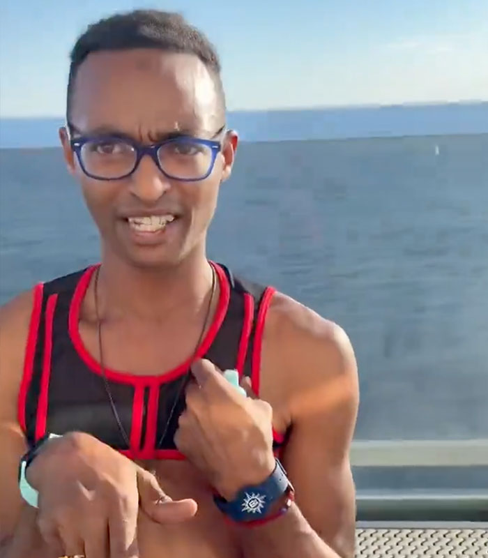Alleged cruise ticket scammer pastor on a cruise ship, facing scrutiny. Alleged cruise ticket scammer pastor on a cruise ship, facing scrutiny.