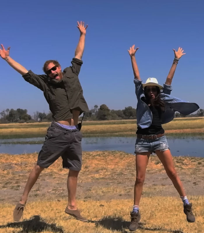 Prince Harry and Meghan Markle jumping for joy, a DNA test could answer paternity questions. Prince Harry and Meghan Markle jumping for joy, a DNA test could answer paternity questions.