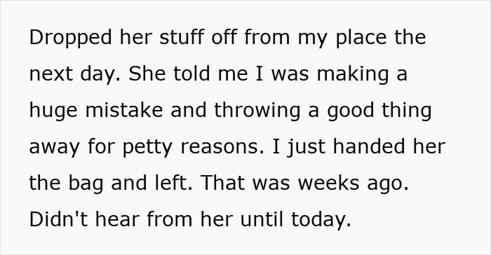 Woman gets tattoos knowing her boyfriend would leave, then acts shocked when he actually does. Woman gets tattoos knowing her boyfriend would leave, then acts shocked when he actually does.
