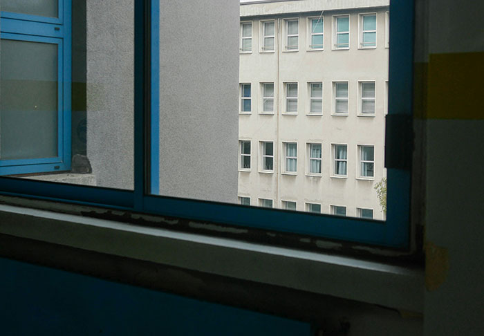 An open window overlooking another building, similar to where a UGA student fell An open window overlooking another building, similar to where a UGA student fell
