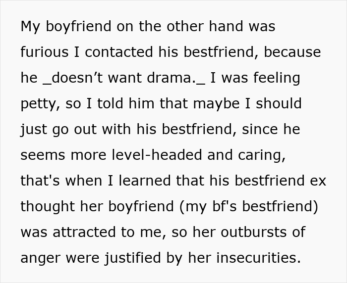 A screenshot showing text from the story of a GF saying no to driving home drunk women who insulted her. A screenshot showing text from the story of a GF saying no to driving home drunk women who insulted her.
