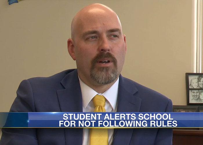 A principal discusses an honors student suspended over coffee and the school's new rule.