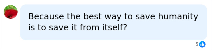 Comment debating saving humanity from itself with AI