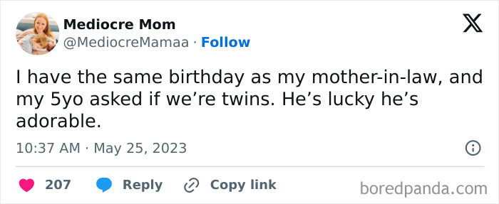 Mischievous kids can be hilarious; a 5-year-old child asks a parent if they are twins.