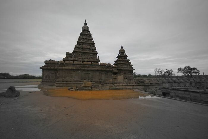 Ancient Shore Temple representing historical things discovered at the bottom of the ocean coast