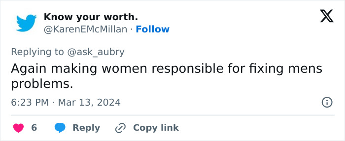 Twitter user @KarenEMcMillan commenting on Billy Baldwin and an A-list actress in a tweet.
