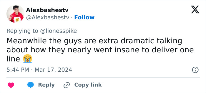 Actress snobbish red carpet response ignites Hollywood debate. A tweet about actors being dramatic for one line. Actress snobbish red carpet response ignites Hollywood debate. A tweet about actors being dramatic for one line.