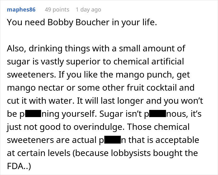 Man Drinks Sugar-Free Punch Daily, Realizes It Makes Him Stop Using The Toilet For Over 12 Hours Man Drinks Sugar-Free Punch Daily, Realizes It Makes Him Stop Using The Toilet For Over 12 Hours