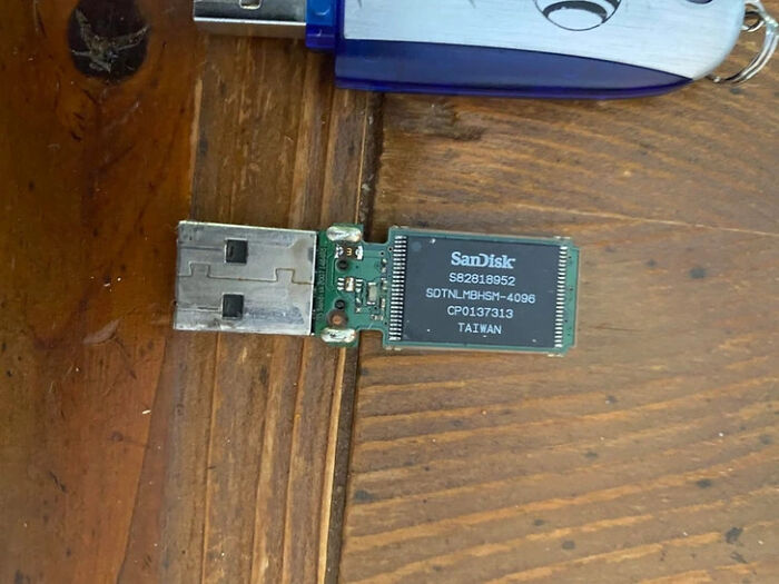 A circuit board of a USB flash drive showcasing interesting and cool photos of tech