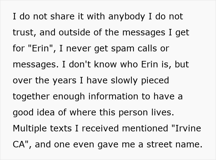 Text detailing how clues from spam calls helped identify the location for petty revenge. Text detailing how clues from spam calls helped identify the location for petty revenge.