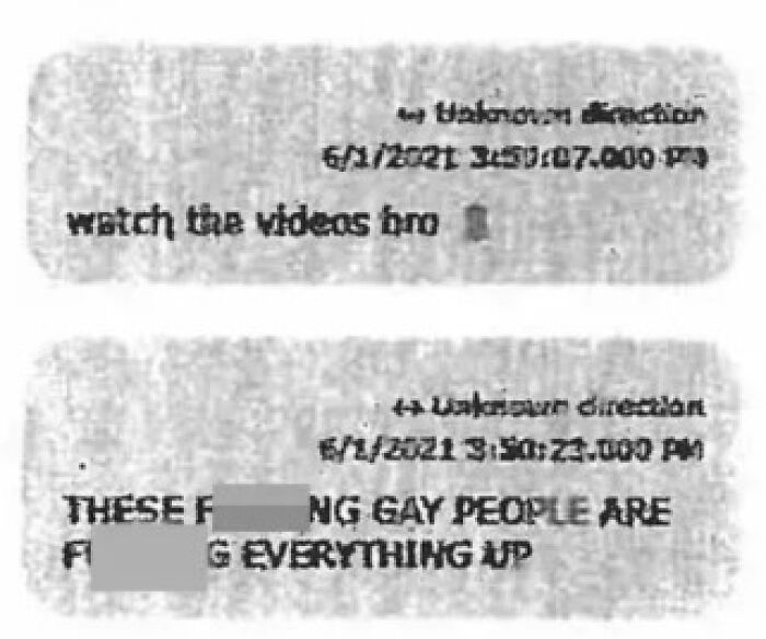 Screenshot of text messages, possibly Karmelo Anthony's hateful texts, revealing content from new court documents.