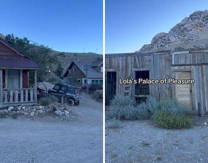 Wooden structures and dirt roads in a ghost town Wooden structures and dirt roads in a ghost town