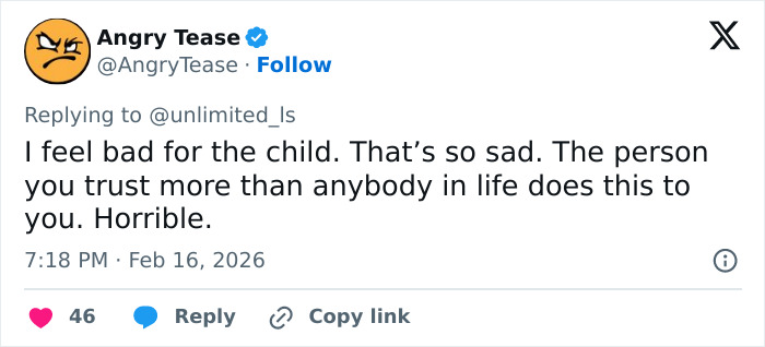 Twitter comment expressing sadness and horror over the mom and daughter case, highlighting the disturbing details. Twitter comment expressing sadness and horror over the mom and daughter case, highlighting the disturbing details.