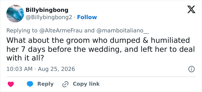 Billybingbong questions the groom who dumped the bride before the pricey destination wedding. Billybingbong questions the groom who dumped the bride before the pricey destination wedding.