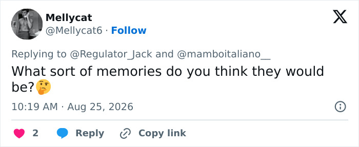 Screenshot of a tweet pondering the memories of a destination wedding after the groom dumped the bride. Screenshot of a tweet pondering the memories of a destination wedding after the groom dumped the bride.
