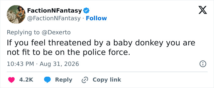 Officer Facing Backlash After Entering Family's Pasture Without Permission And Firing On Their Baby Pet Donkey Officer Facing Backlash After Entering Family's Pasture Without Permission And Firing On Their Baby Pet Donkey