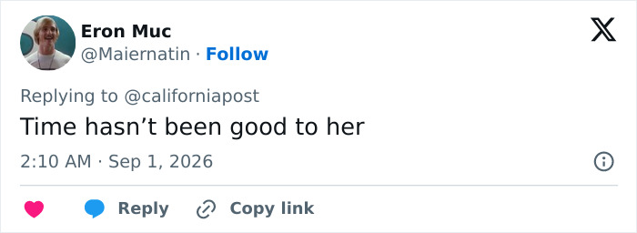 Screenshot of a social media comment about a Hollywood actress's appearance and the hotel meltdown incident. Screenshot of a social media comment about a Hollywood actress's appearance and the hotel meltdown incident.