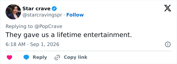 A social media post where a Modern Family fan praises the cast for their lifetime entertainment, reflecting on the reunion.