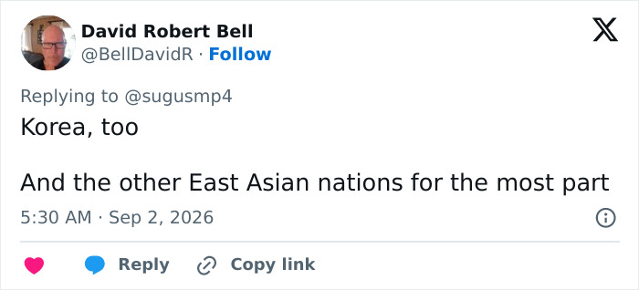 A tweet extending the beauty standards discussion to East Asian nations, relating to Japanese women and Western beauty. A tweet extending the beauty standards discussion to East Asian nations, relating to Japanese women and Western beauty.