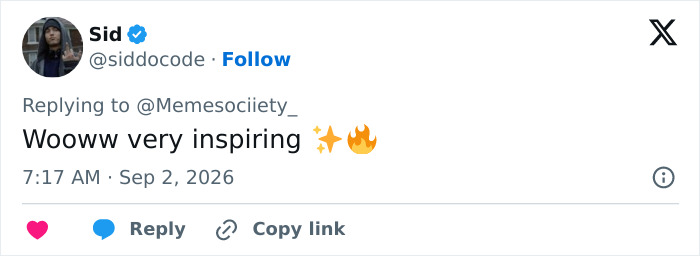 A Twitter comment by Sid says 'Wooww very inspiring' with sparkle and fire emojis, reflecting the weightlifting medalist's achievement. A Twitter comment by Sid says 'Wooww very inspiring' with sparkle and fire emojis, reflecting the weightlifting medalist's achievement.
