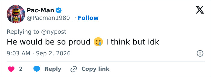 Twitter comment expressing pride about John Lennon's grandson's arrival, wondering how proud he would be. Twitter comment expressing pride about John Lennon's grandson's arrival, wondering how proud he would be.