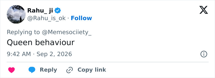 A tweet commends the female weightlifting medalist, calling her actions Queen behaviour. A tweet commends the female weightlifting medalist, calling her actions Queen behaviour.