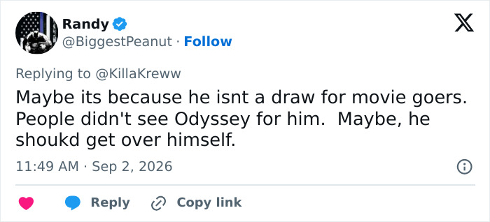 Screenshot of a social media post suggesting trans actor Elliot Page isn't a movie draw, exposing Hollywood's bleak reality. Screenshot of a social media post suggesting trans actor Elliot Page isn't a movie draw, exposing Hollywood's bleak reality.
