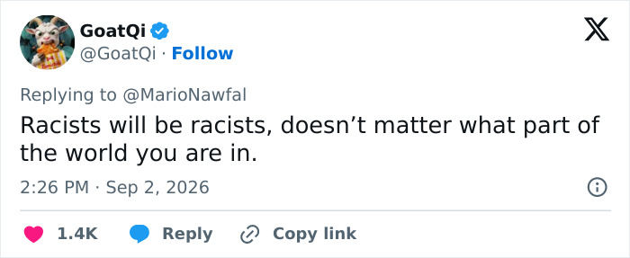A social media post states Racists will be racists, doesn't matter what part of the world you are in, regarding the shaming trend.