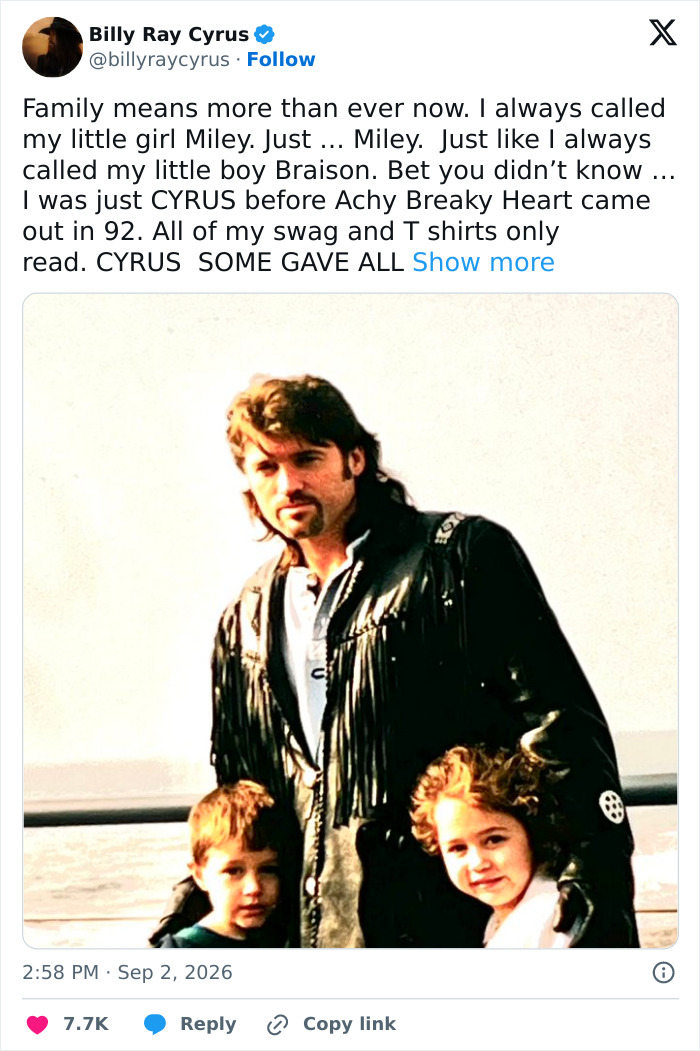 After Miley Cyrus’ Name Change Sparked Fury Days After Dolly Parton’s Passing, Billy Ray Cyrus Breaks Silence After Miley Cyrus’ Name Change Sparked Fury Days After Dolly Parton’s Passing, Billy Ray Cyrus Breaks Silence