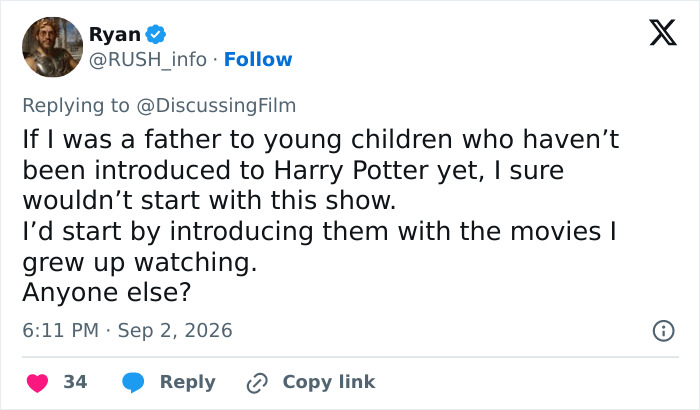 A social media post debating a Harry Potter scandal and fan discovery. A social media post debating a Harry Potter scandal and fan discovery.
