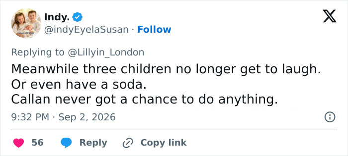 A social media post about Lindsay Clancy's wheelchair sticker, expressing fury over the meaning. A social media post about Lindsay Clancy's wheelchair sticker, expressing fury over the meaning.