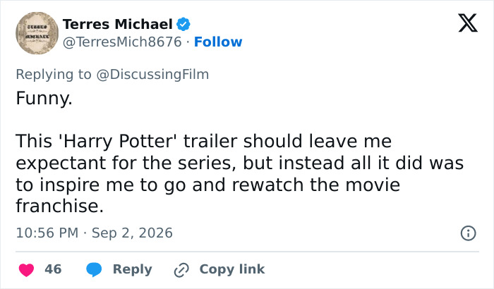 A social media post about Harry Potter fans debating a new discovery. A social media post about Harry Potter fans debating a new discovery.