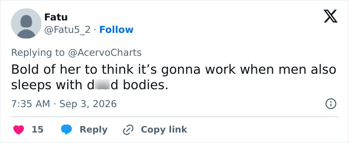 A tweet from Fatu suggests that a woman's clever way to avoid being bothered by men might not always work.