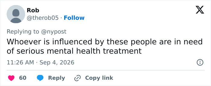 Tweet by Rob: US Open influencers kicked out for posting a photo. Comment about mental health treatment. Tweet by Rob: US Open influencers kicked out for posting a photo. Comment about mental health treatment.