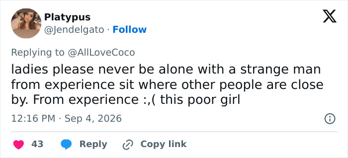Tweet by Platypus about a brutal reaction to a woman rejecting a man on a second date, raising awareness. Tweet by Platypus about a brutal reaction to a woman rejecting a man on a second date, raising awareness.