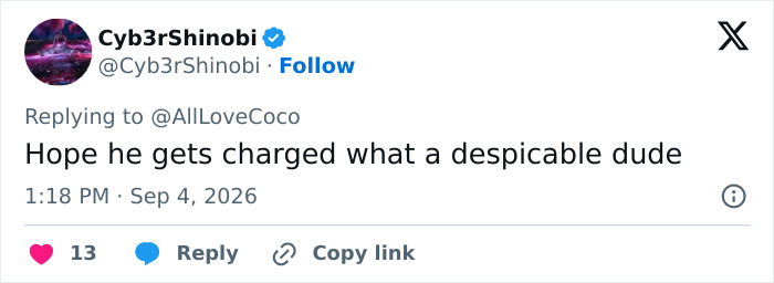Tweet by Cyb3rShinobi about a brutal reaction to a woman rejecting a man on a second date, raising awareness. Tweet by Cyb3rShinobi about a brutal reaction to a woman rejecting a man on a second date, raising awareness.