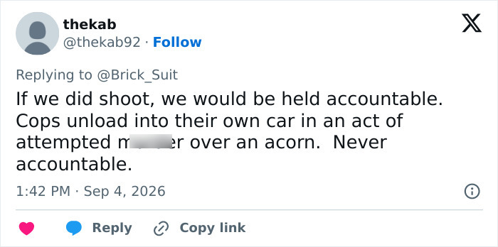 Tweet from thekab about a Georgia cop fatally firing on a baby donkey. Tweet from thekab about a Georgia cop fatally firing on a baby donkey.