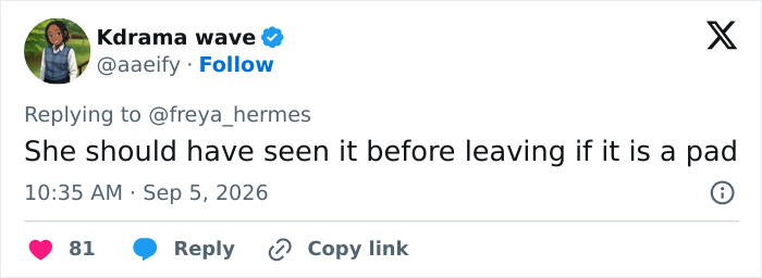 A tweet by Kdrama wave discusses Johyun's unexpected styling at the Karlovy Vary VIP Premiere, saying she should have seen it before leaving if it is a pad. A tweet by Kdrama wave discusses Johyun's unexpected styling at the Karlovy Vary VIP Premiere, saying she should have seen it before leaving if it is a pad.