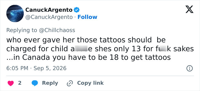 A tweet about North West at 13 and tattoos, fueling parenting controversy.
