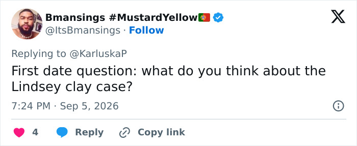 A tweet about a man calling off his $200k wedding after his fiancée's comment about the Lindsay Clancy case. A tweet about a man calling off his $200k wedding after his fiancée's comment about the Lindsay Clancy case.