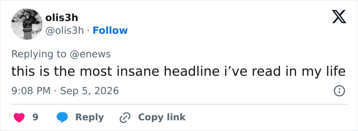 Tweet expressing shock about an influencer and male cosmetic procedure news.